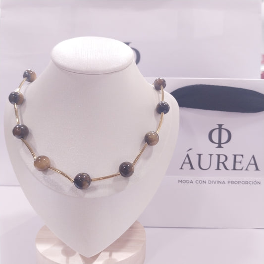 Collar Piedra y Acero corto