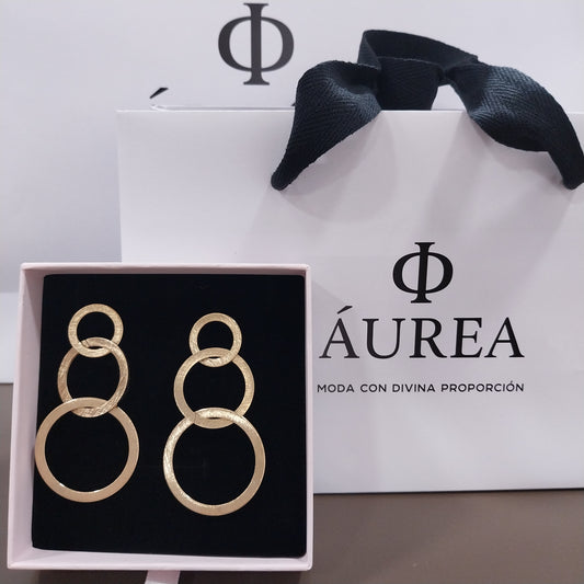 Pendiente Círculo de luna cepillado